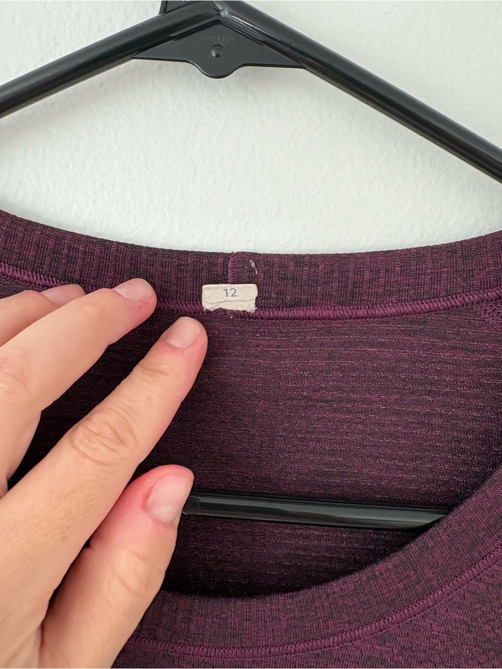 Lululemon Heathered Dashing Purple Swiftly Tech Long Sleeve Crew Size 12 - Picture 8 of 11